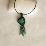 Green Aventurine with beaded tassel