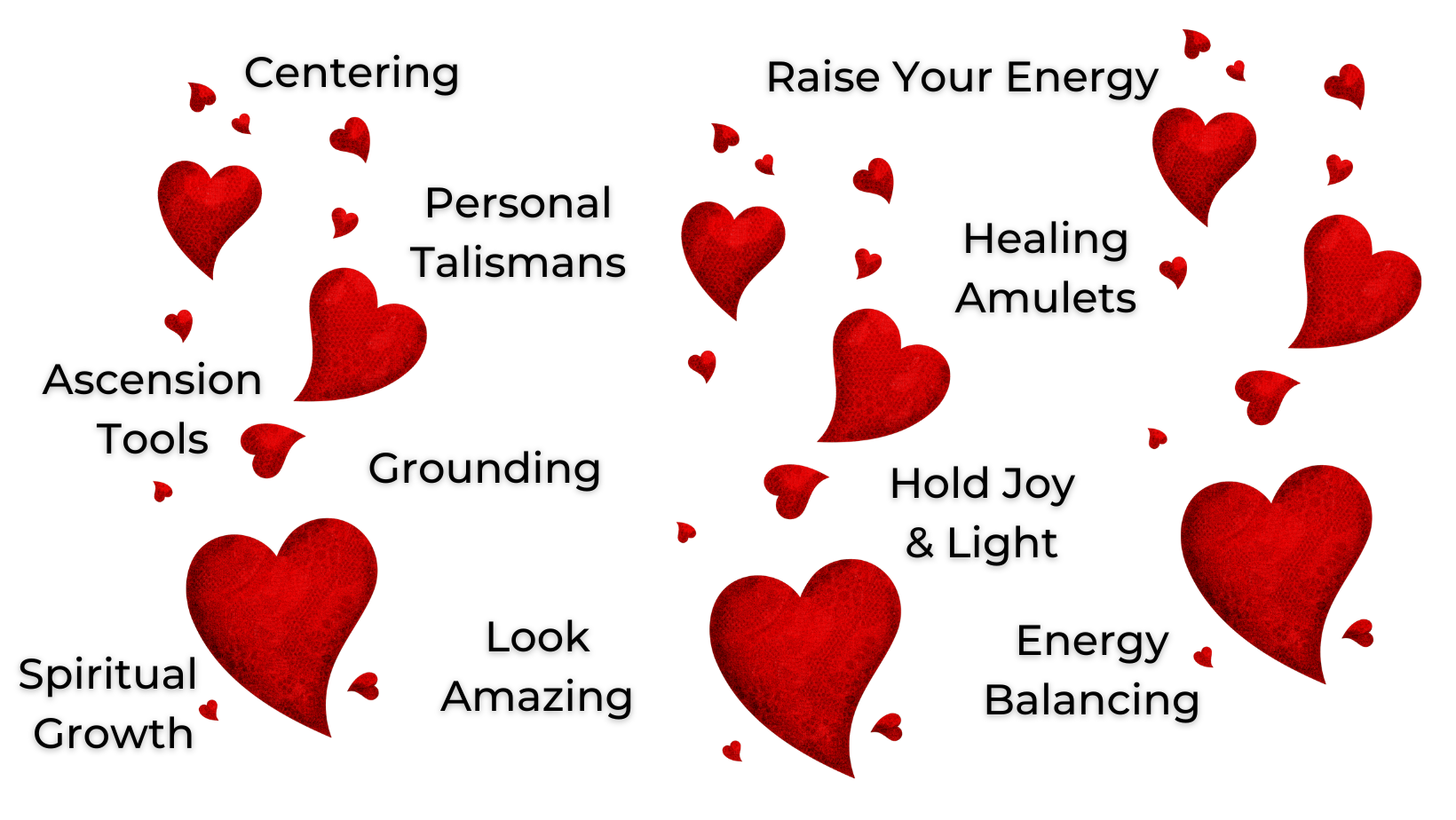 Centering, Raise Your Energy, Personal Talismans, Healing Amulets, Ascension Tools, Grounding, Hold Joy & Light, Spiritual Growth, Look Amazing, Energy Balancing