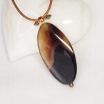 Banded Brown Agate with Smoky Quartz