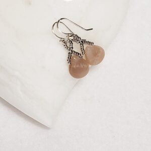 Peach Moonstone Earring of the Month