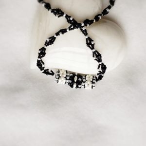 Black White Rollers Beads