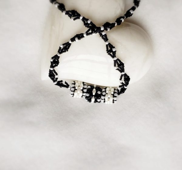 Black White Rollers Beads